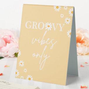 Plaque De Table Boho Floral Daisy Super Anniversaire Vibes Super
