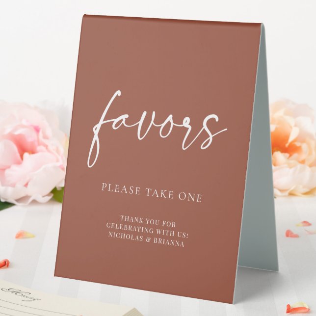 Plaque De Table Boho Terracotta Brûlé Orange Mariage Faveurs (In SItu (Mariage))