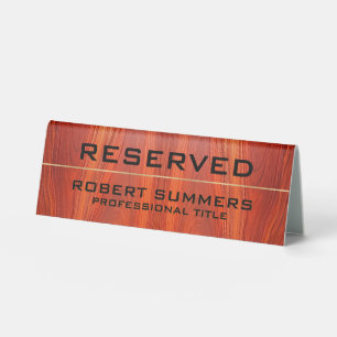 Plaque De Table Bois de Cerisier Typographie Personnalisée