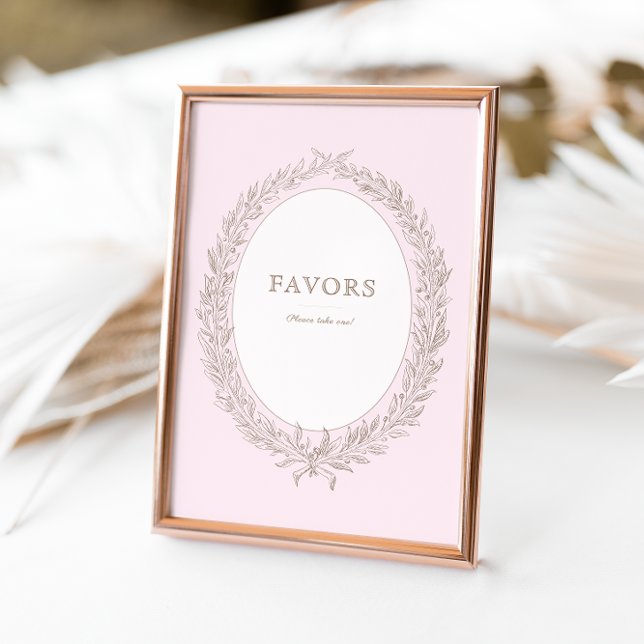 Plaque De Table Bonjour Bebe French Patisserie Baby shower Rose (Créateur téléchargé)