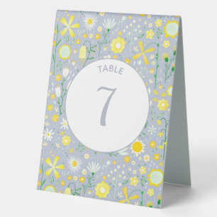 Plaque De Table Botanical Blue Wildflower Floral