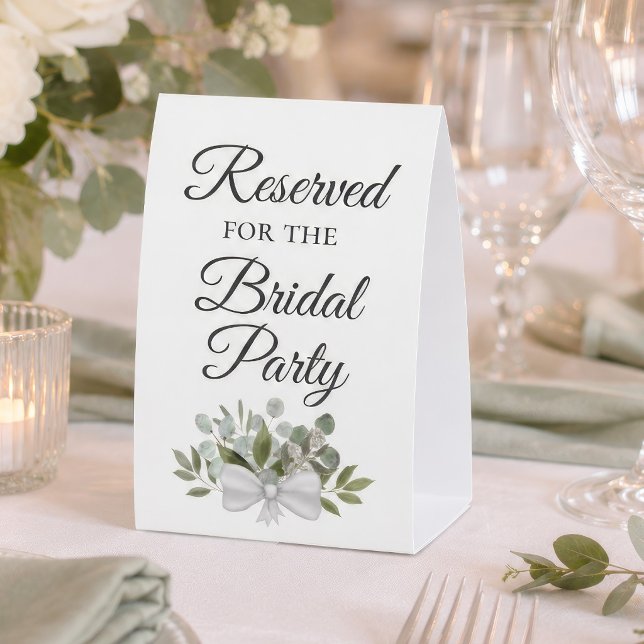 Plaque De Table Bouquet de eucalyptus réservé à la mariée (Créateur téléchargé)