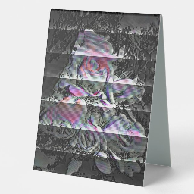 Plaque De Table Bouquet Techno  (Recto)