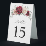 Plaque De Table Bourgogne Champagne Ivory Mauve Rose Floral Mariag<br><div class="desc">Elégante Rouge Bourgogne,  Champagne ivoire terreux thème fleuri mariage numéro de table signe de tente avec élégant bouquet de Bourgogne,  champagne ivoire rose pivoines et sauge vert eucalyptus feuilles. Veuillez me contacter pour toute aide sur la personnalisation ou si vous avez besoin d'un autre produit avec ce design.</div>