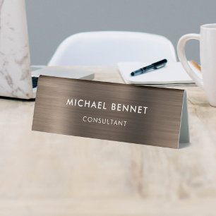 Plaque De Table Bronze Brown Metallic Professionnel