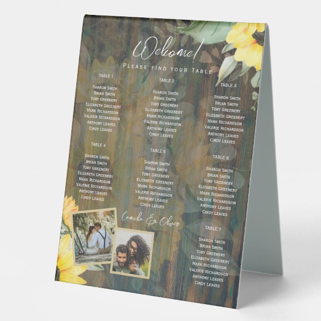 Plaque De Table BUDGET 7Tableau SIÈGE PHOTOGRAPHIQUE DES SOUFFRANT (Recto)