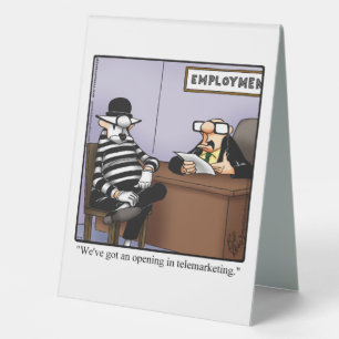 Plaque De Table Bureau - Humour Bureau - Panneau supérieur