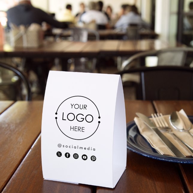 Plaque De Table Business Logo Text Social Media Icons Branding (Insitu (restaurant))