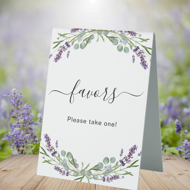 Plaque De Table Cadeau fête lilas violet floral eucalyptus (Créateur téléchargé)