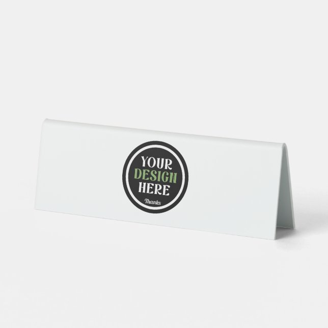 Plaque De Table Cadeaux d'appréciation d'employé de société à logo (Verso)