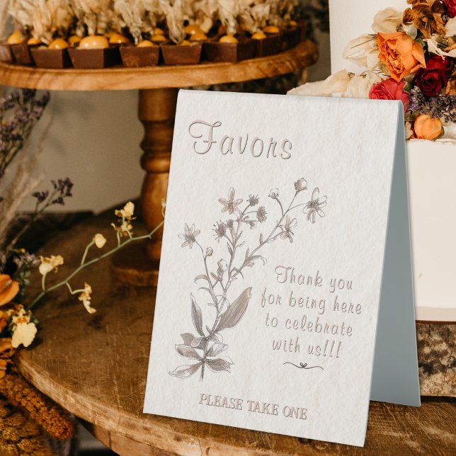 Plaque De Table Cadeaux de mariage Rustique Boho Fleurs sauvages  (Créateur téléchargé)