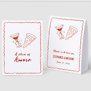 Plaque De Table Cadre fantaisiste rouge pour un mariage italien Am