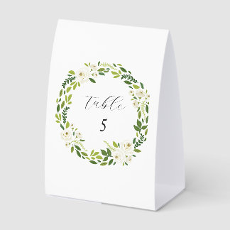 Plaque De Table Cadre floral de rose blanche de luxe
