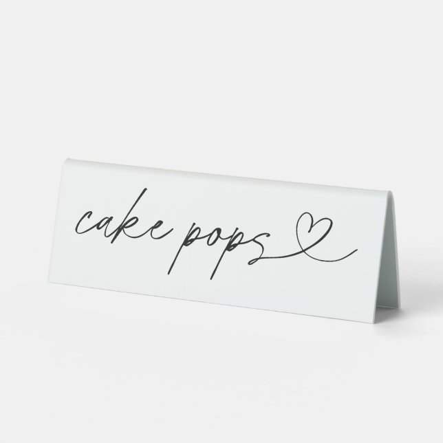 Plaque De Table Cake Pops Food Label Wedding Party Acrylic Sign (Recto)