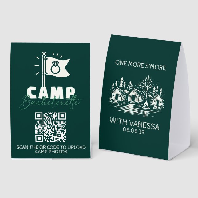 Plaque De Table Camp de vacances pour filles (Recto/verso)