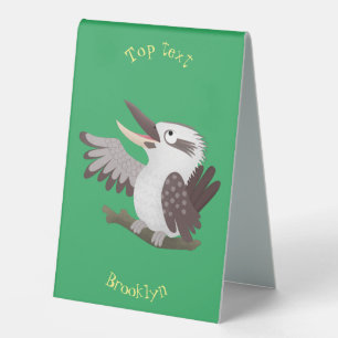 Plaque De Table Caricature de kookaburra drôle et drôle