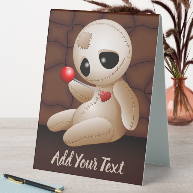 Plaque De Table Caricature de poupée vaudou en amour (En SItu (Tableau))