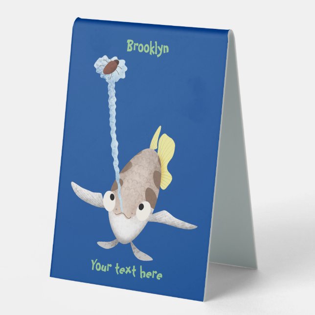 Plaque De Table Caricature de Tir à l'arc (Recto)