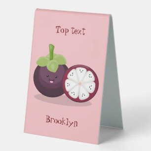 Plaque De Table Caricature mignonne mauve mangouste