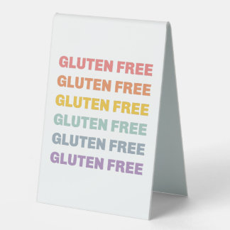 Plaque De Table Carte de tente sans gluten