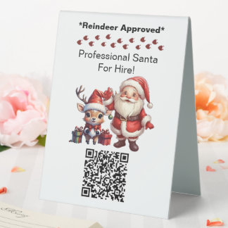 Plaque De Table Carte de visite de deux côtés du Père Noël Modifie