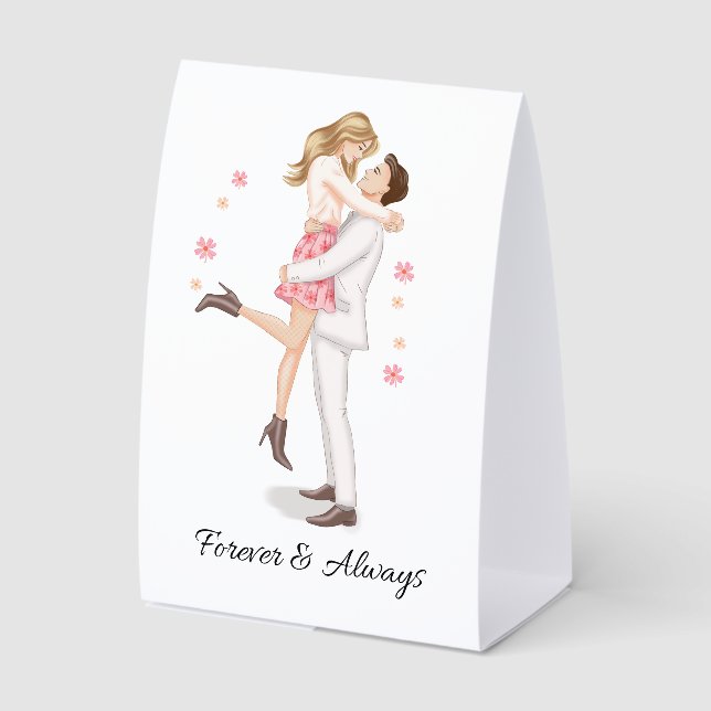 Plaque De Table Carte postale d'amour pour couple romantique (Recto)