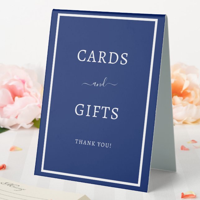 Plaque De Table CARTES & CADEAUX Violet foncé (In SItu (Mariage))