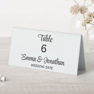 Plaque De Table Cartes de la tente de table de mariage