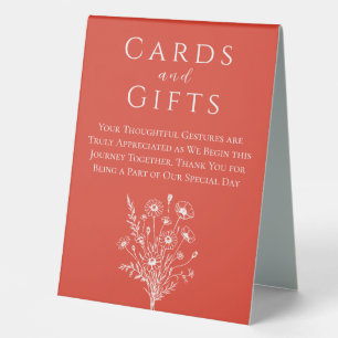 Plaque De Table Cartes de Mariage et Cadeaux-Élégance Fleur sauvag