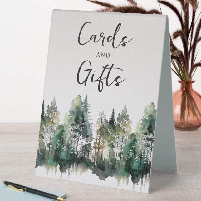 Plaque De Table Cartes de mariage et cadeaux rustiques en aquarell (En SItu (Tableau))