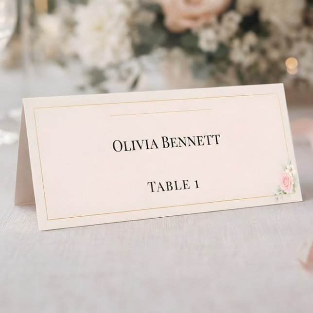 Plaque De Table Cartes de Table de Mariage Rose Luxe (Créateur téléchargé)