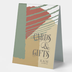 Plaque De Table Cartes et cadeaux bloc de couleur Automne ID740