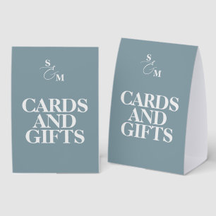 Plaque De Table Cartes et Cadeaux de Mariage Monogramme Classique