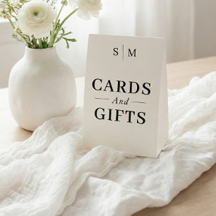 Plaque De Table Cartes et Cadeaux de Monogramme Classique Mariage