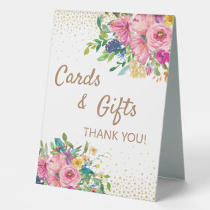 Plaque De Table Cartes Fleurs Roses Élégantes Cadeaux Baby Shower