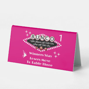 Plaque De Table Ce Qui Se Passe À Bunco Table One Card