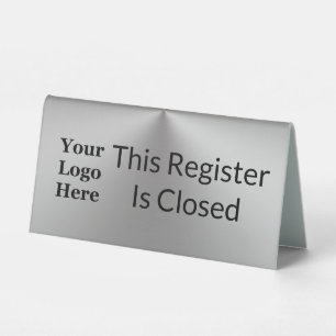 Plaque De Table Ce Registre Est Fermé Argent Regardez Votre Logo I