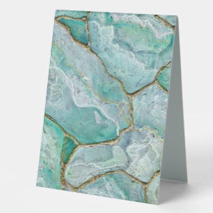 Plaque De Table Celadon Green, Jade Marble, Mint Green Geode