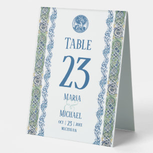 Plaque De Table Celtic Knotwork Dragon Mariage Numéro de table