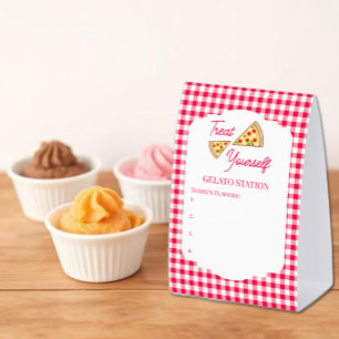 Plaque De Table C'est l'amour Station de Gelato pour Enterrement d