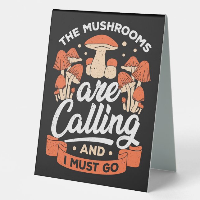 Plaque De Table Chasseur De Champignons Les Champignons Appelent (Recto)