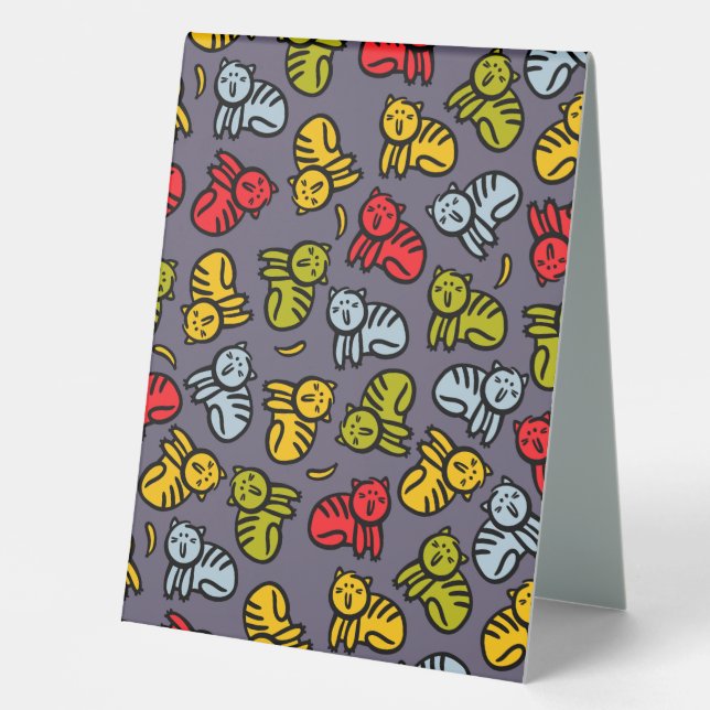 Plaque De Table Chats plus bananes (Recto)