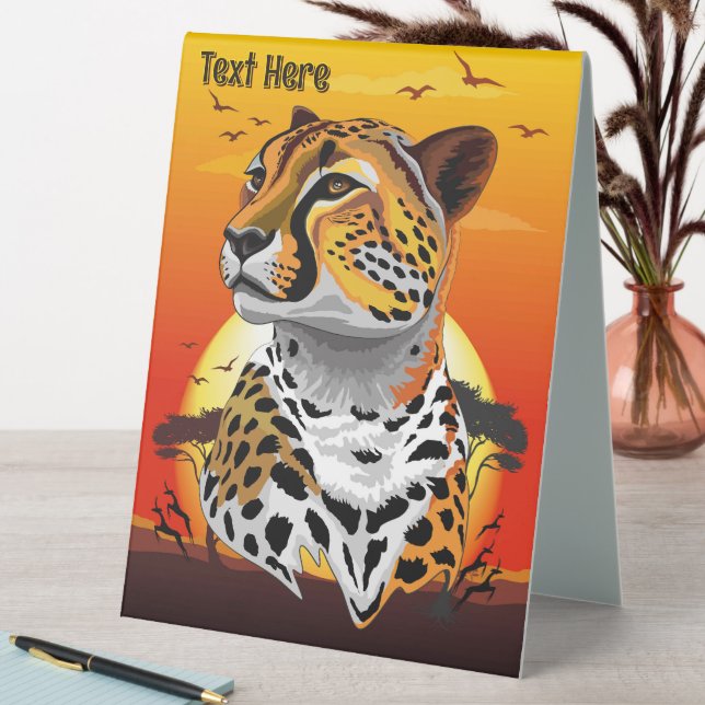 Plaque De Table Cheetah African Feline Wild Animal (En SItu (Tableau))