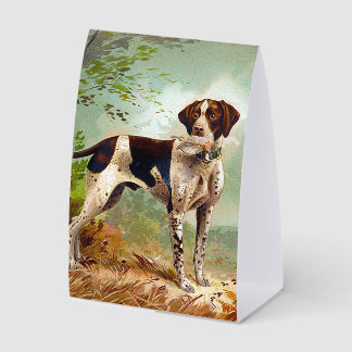 Plaque De Table Chien de chasse avec oiseau dans la bouche