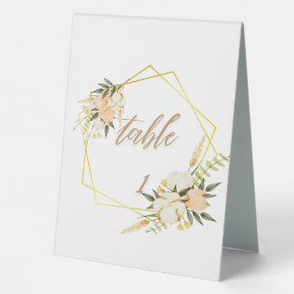 Plaque De Table Chiffres de table Boho Chic Mariage