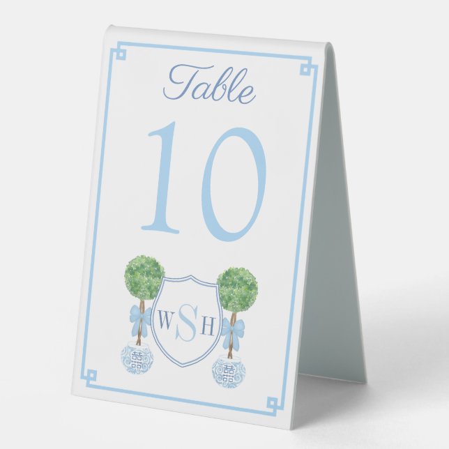 Plaque De Table Chiffres de table du Baby shower opiaire de Preppy (Recto)