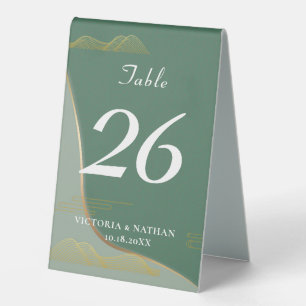 Plaque De Table Chinoiserie Motif Nuage Abstrait Ligne Dorée
