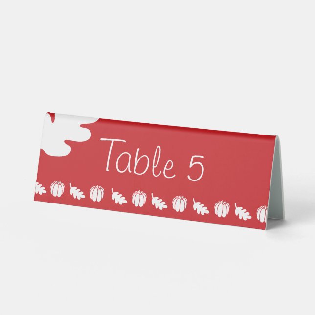 Plaque De Table Citrouille Patch dans la tente de table cerise (Recto)