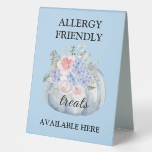 Plaque De Table Citrouille turquoise Aquarelle Allergie Traitement