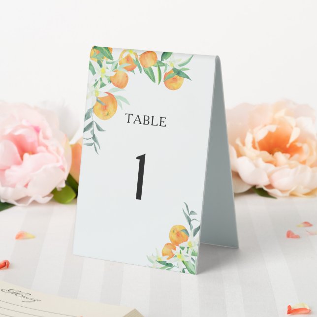 Plaque De Table Citrus oranges Douche nuptiale (In SItu (Mariage))